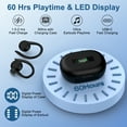 thumbnail image 2 of Wireless Earbuds,Bluetooth 5.3 Headphones for iPhone Android 60Hrs Playtime Waterproof IPX7 In-Ear Stereo Earphones Headset Noise Cancelling True Wireless Earbuds with Ear Hooks&Charging Case,Black, 2 of 7