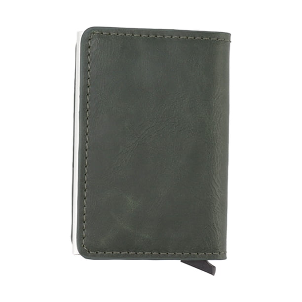 Billetera para tarjetas de crédito aleación de aluminio antipérdida PU protege la información billetera con clip para dinero ultrafina para compras para hombres ANGGREK Otros