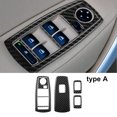 thumbnail image 1 of Real Bright Soft Car Interior Carbon Fiber Sticker Decoration5Pcs Carbon Fiber Window Lift Switch Cover For BMW X3 E83 2004-10 Type AAuto Car Protection Interior Accessories, 1 of 8
