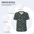 thumbnail image 3 of Rateoe River Freshwater Fish Pattern Men’s Baseball Short Sleeve Polo Shirt, Midweight Men's Shirt Golf Shirt Polo Shirts Quick Dry Short-3X-Large, 3 of 7