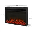 thumbnail image 3 of Real Flame Penrose 58" Slim Solid Wood & Glass Electric Fireplace in White, 3 of 11