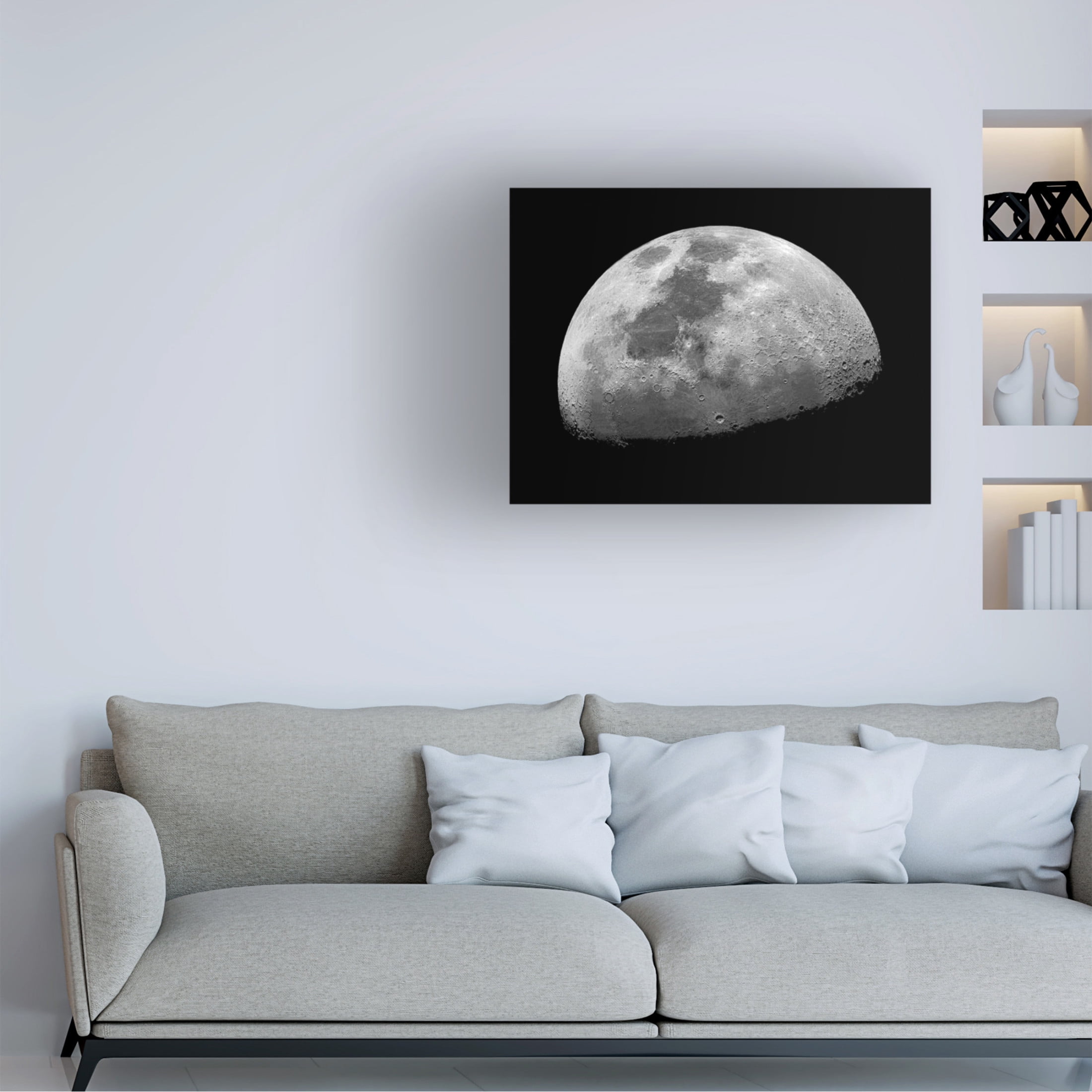 Trademark Fine Art Mainak Chakraborty Oh Look At The Moon, Shes Shining Up There Canvas Wall Art