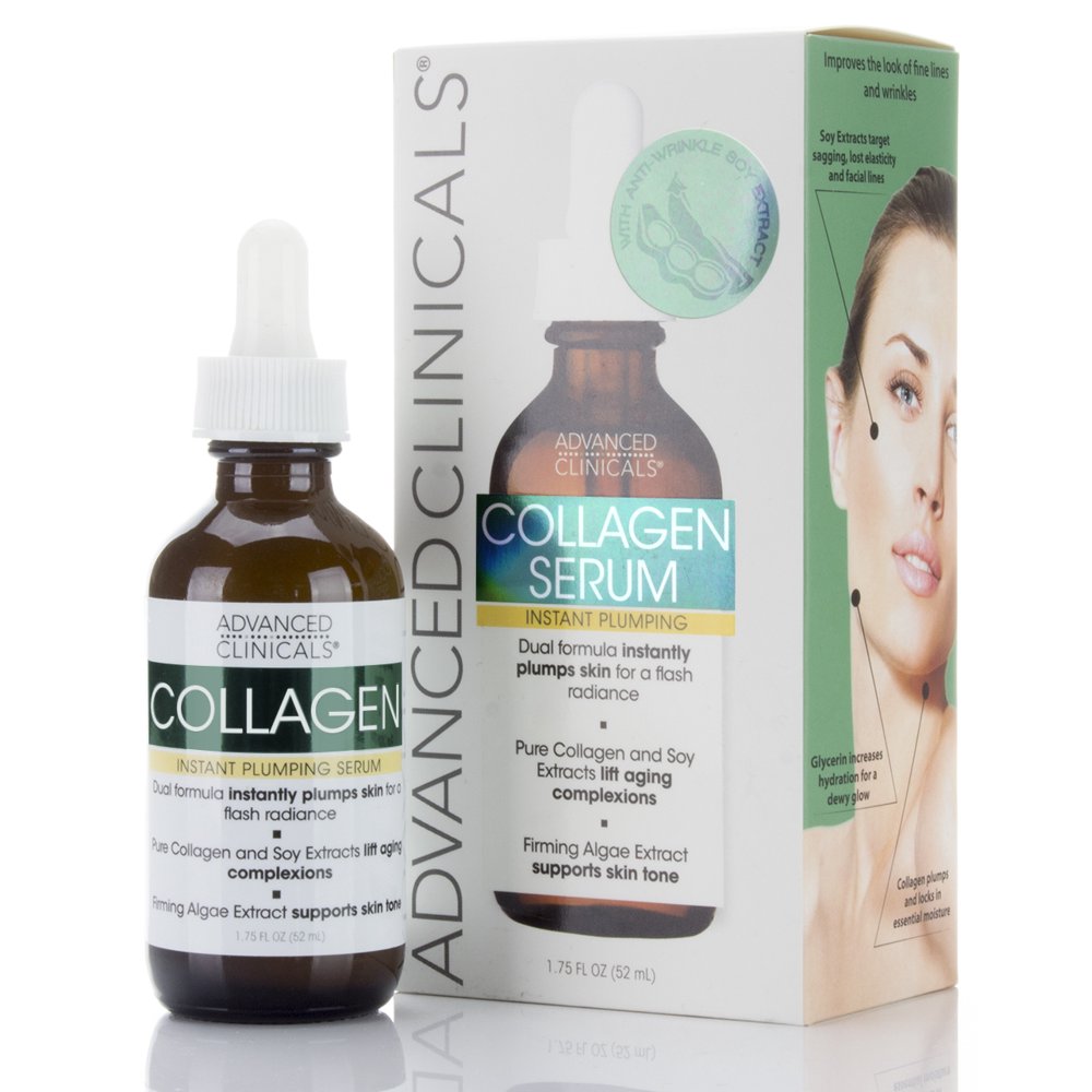 Advanced Clinicals Collagen Instant Plumping Facial Serum. Face Serum