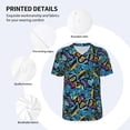 thumbnail image 3 of Lsque Love Music Pattern Mens Polo Golf Shirts Funny Graphics Shorts Sleeve Button Shirts Baseball T-shirt-X-Large, 3 of 7