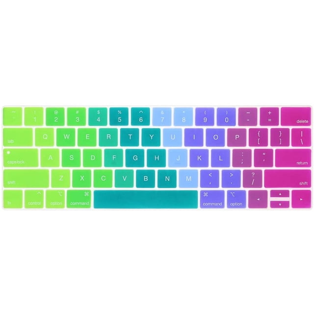 Funda de teclado con degradado azul, protector de teclado delgado para MacBook Pro de 13" 15" con barra táctil (modelos A2159, A1989, A1990, A1706, A1707) (2019 2018 2017 2016) (azul oscuro) Vhermosa CZDZ-HY39-3