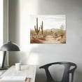 thumbnail image 3 of GOSMITH  Framed Canvas Print Wall Art Retro Vintage Desert Cactus Landscape Nature Wilderness Photography Modern Rustic Colorful Multicolor for Living Room, Bedroom, Office Natural, 3 of 4