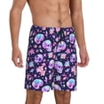 thumbnail image 2 of Fotbe crystal Skull flower cool Pantalones Cortos de Pijama para Hombre, Ropa de Dormir, Pantalones de Pijama Cortos para Hombre-X-Large, 2 of 6
