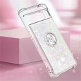 thumbnail image 6 of Glitter Clear Sparkly Bling for Google Pixel 8 Pro Case, Flowing Liquid Quicksand Cover with Diamond Ring Holder Case for Google Pixel 8 Pro  Colorful, 6 of 7