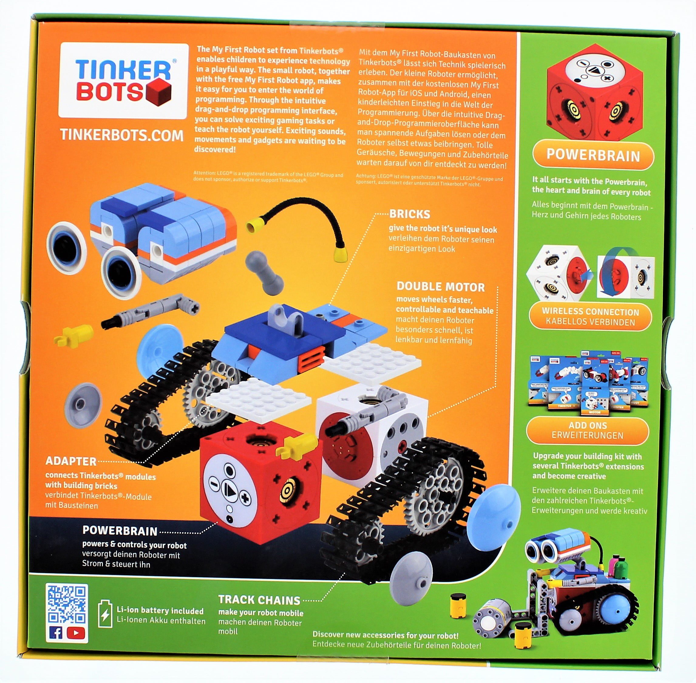 Meddele laser jage TinkerBots Code2Play My First Robot Set - 207 Piece Kit - Walmart.com