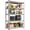Silver, variant on melmine 5 Tier Heavy Duty Garage Storage Metal Shelving, 72"H x 35.5"W x 15.8"D, 2200 lbs Total Capacity,Black