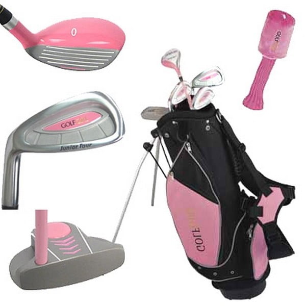 Golf Girl LEFTY Junior Club Youth Set for Kids Ages 812 w/Pink Stand