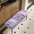 thumbnail image 3 of CHAQLIN Purple Floral Set Polyester Spandex Bench Slipcover with Dustproof, Easy Clean Wear Resistant Dining Bench Slipcover for Bedroom, 3 of 9