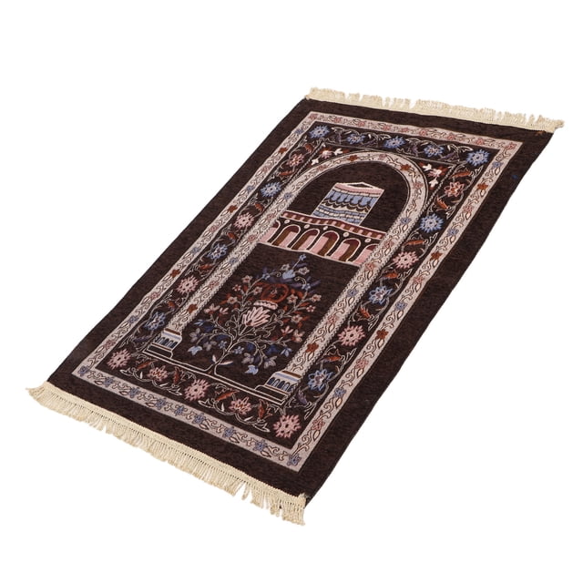 Alfombra De Oración Con Borlas De Chenilla, Alfombra Musulmana Islámica, Alfombra Lavable Con Patrones Exquisitos Alfombra De Oración De Viaje Adecuada Para Oficinas,