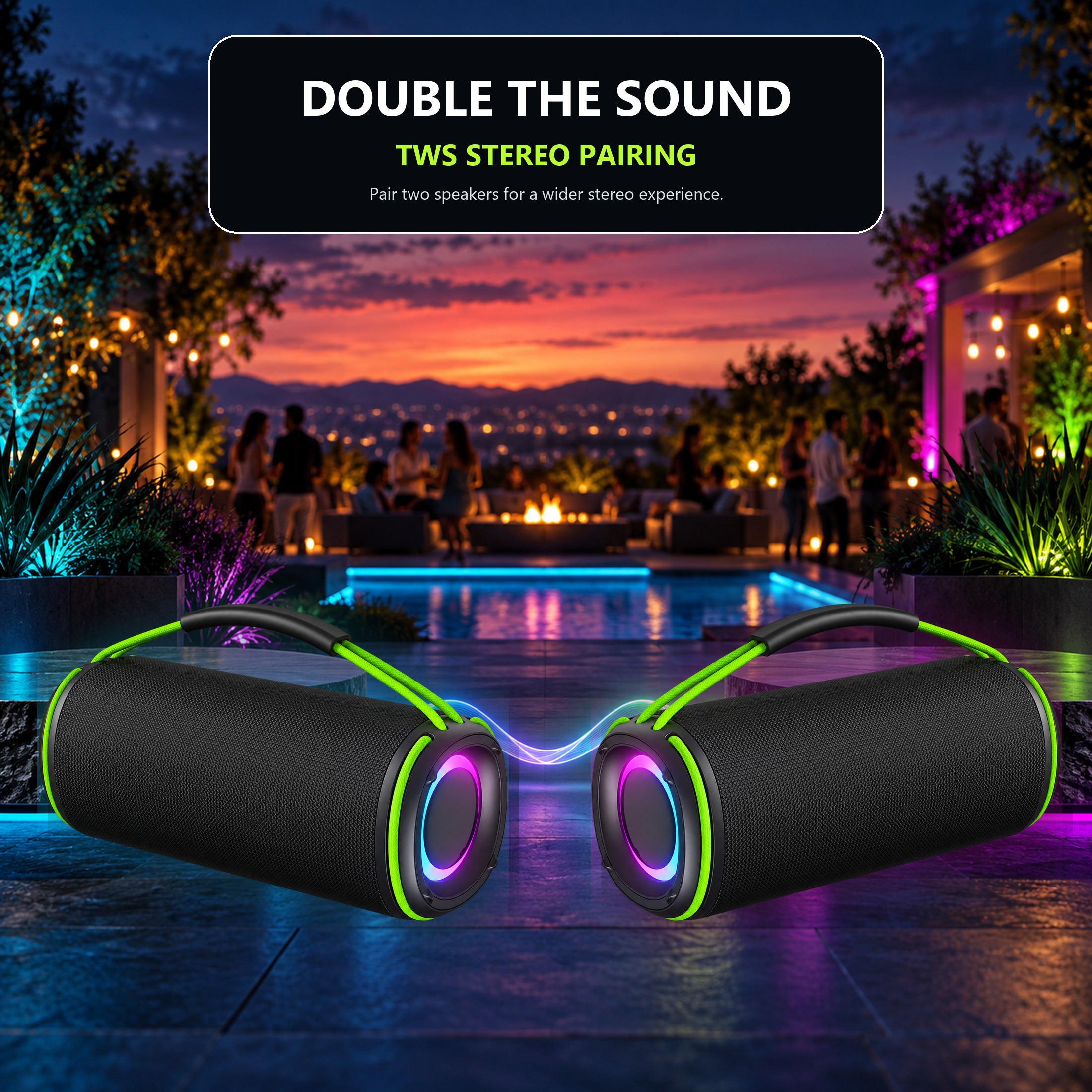 Hoey Portable Bluetooth Speaker, 30W Stereo, IPX7 photo 5