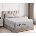 thumbnail image 1 of Extra Deep Pocket Sheets-4 Piece Sheet Set-King Size Sheets Deep Pocket-Extra Deep Bed Sheets-Deep King Fitted Sheet Set-Super and Ultra Deep Sheets-For Deep Pockets Mattress-Fits Easily, 1 of 5
