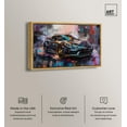 thumbnail image 2 of Porsche’s Vibrant Canvas Lux Car Paintings by Art Remedy, Gold Frame, 45" x 30", 2 of 7