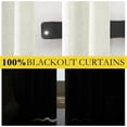 thumbnail image 2 of NICETOWN 100% Blackout Linen Curtains, Noise Reducing Energy Saving Drapes with Thermal Insulated White Liner Grommet Privacy Window Treatments for Bedroom, Beige, 52"x84", 2 Panels, 2 of 7