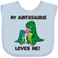 thumbnail image 3 of Inktastic My Auntiesaurus Loves Me Boys or Girls Baby Bib, 3 of 4