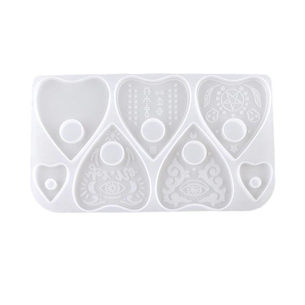 Molde de silicona para Ouija Planchette, molde de resina para hacer joyas, colgante de epoxi, regalo DIY Corazón