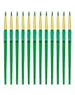 Royal Brush Big Kids Choice Flat Synthetic Hair Soft Rubber Grip Handle Paint Brush, Size 4, Pack of 12