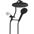 thumbnail image 1 of Hibbent Metal Shower Head, 10'' High Pressure Rainfall Shower Head, Showerhead Combo/Handheld Shower Wand, 12'' Adjustable Curved Shower Extension Arm, 2 Shower Head Holders, Matte Black, 1 of 8