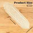 thumbnail image 2 of 2 Pack Cotton Crochet Lace Rectangular Doilies Table Dresser Scarf Décor, White 13" X 45", 2 of 7