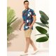 thumbnail image 4 of Lars Amadeus Camisas geométricas para hombres Mangas cortas Patrón irregular Impreso Camisas de verano hawaianas Azul XL Unique Bargains Camisas, 4 of 6