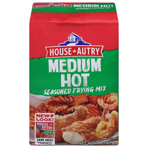 House-Autry Medium Hot Seasoned Breading for Chicken, Seafood and Pork Mix, 2 lbs