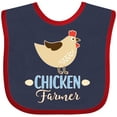 thumbnail image 3 of Inktastic Chicken Farmer Boys or Girls Baby Bib, 3 of 4