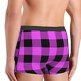 thumbnail image 5 of Kll Purple Black Buffalo Plaid Men'S Cotton Boxer Briefs Underwear-Large, 5 of 9