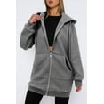 thumbnail image 4 of ONLYSHE Women's Zip Up Hoodies Oversized Fleece Long Sleeve Sweatshirts Casual Fall Jacket Coat with Pocket(S-3XL), 4 of 6