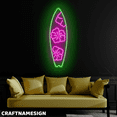 thumbnail image 3 of Craftnamesign Hibiscus Surfboard Neon Light For Surfboard Store, Surf Shop Wall Sign, 3 of 5