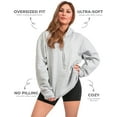 thumbnail image 5 of Aon Apparel Women's Grey Hoodie - Breathable Cotton Blend, Comfy Pullover with Pockets, Perfect Looking Stylish Fit Gray Hoodie Women (Heather Grey M), 5 of 12