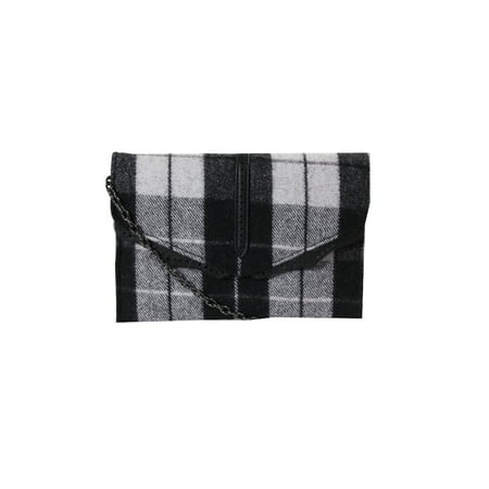 Danielle Nicole Black White Hudson Plaid Crossbody Bag OS