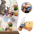 thumbnail image 2 of Binwennn Garden Statue Mooning Family Sculpture Rabbit Succulent Flowerpot Resin Easter Rabbit Flowerpot Bowl Multifunctional Decoration Suitable For Garden Balcony Terrace Desktop Decoration, 2 of 7