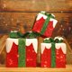 thumbnail image 1 of Zimtown Juego de Caja de Regalo Brillante de 3 Piezas para Decoración Navideña Festiva Decoración Interior y Exterior, 1 of 6