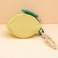 thumbnail image 5 of Mini Lemon Fruit Charm Wallet - Keychain Coin Purse with Zipper Closure, Small Coin Organizer, Detachable Fruit Charm for Girls & Women, 5 of 6