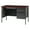 Char Mahogany, variant on Hirsh 24x45 Right Hand Single Pedestal Metal Desk Charcoal/Mahogany
