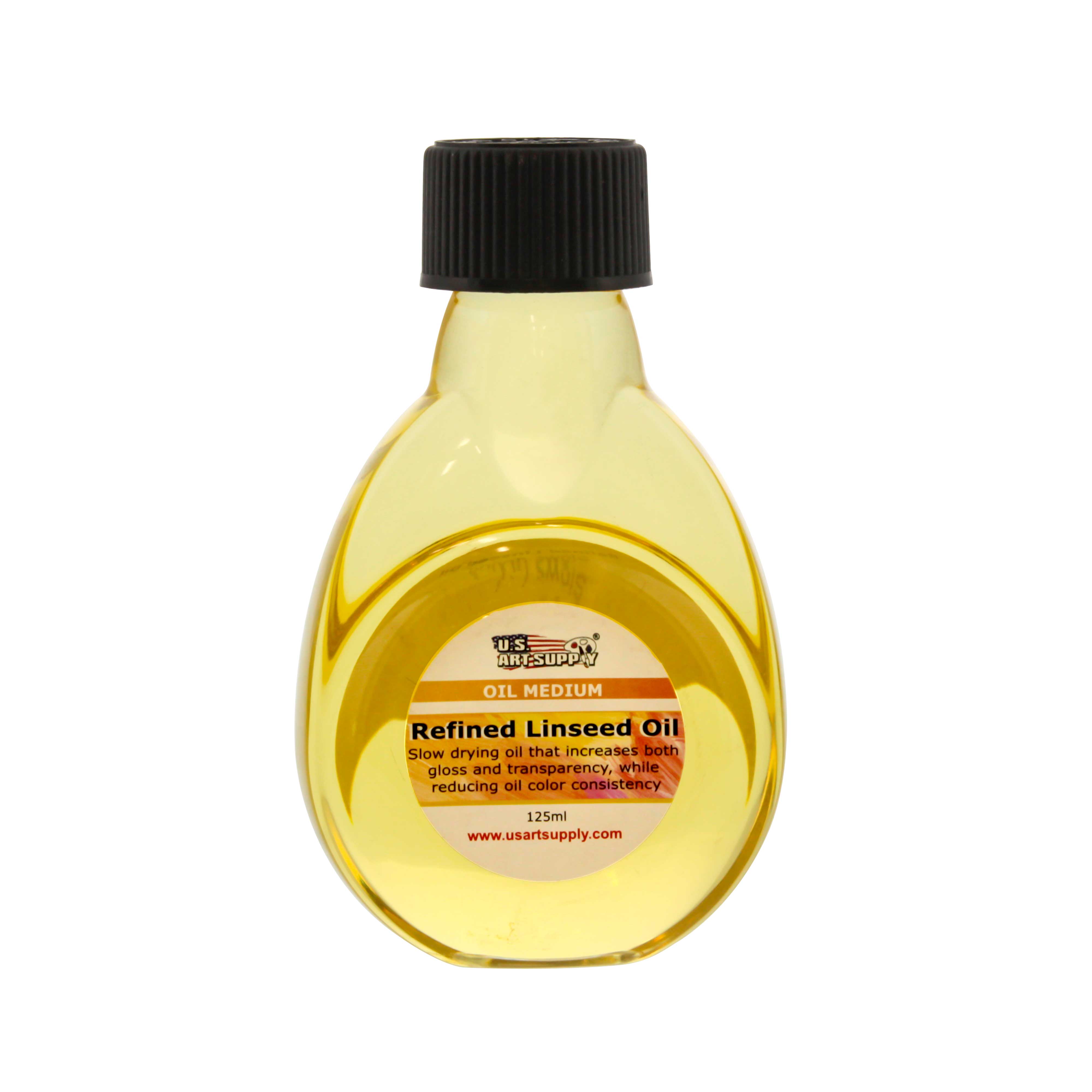 Refined Linseed Oil -, 500ml / 16.9 Fluid Ounce Container