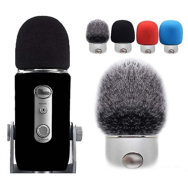 Adecuado para la cubierta de esponja del micrófono Blue Yeti Pro Studio Blue Yeti/yeti Pro parabrisas micrófono esponja a prueba de pulverización cubierta de pelusa