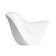thumbnail image 1 of Figura de pájaro abstracta de cerámica, estatua decorativa elegante para escritorio. Blanco 115x36x65cm, 1 of 9