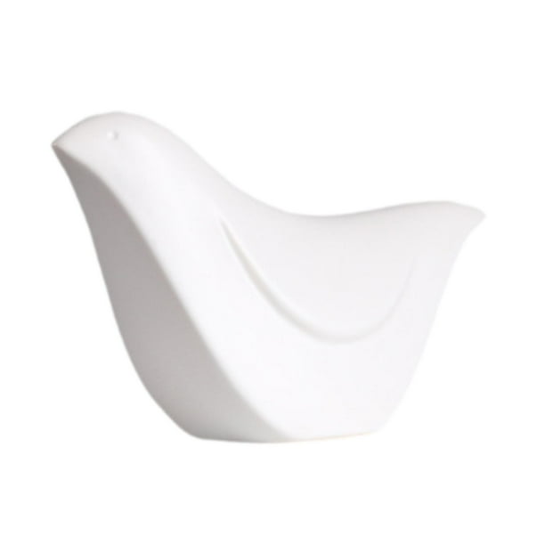 Figura de pájaro abstracta de cerámica, estatua decorativa de escritorio para chimenea. Blanco 115x36x65cm