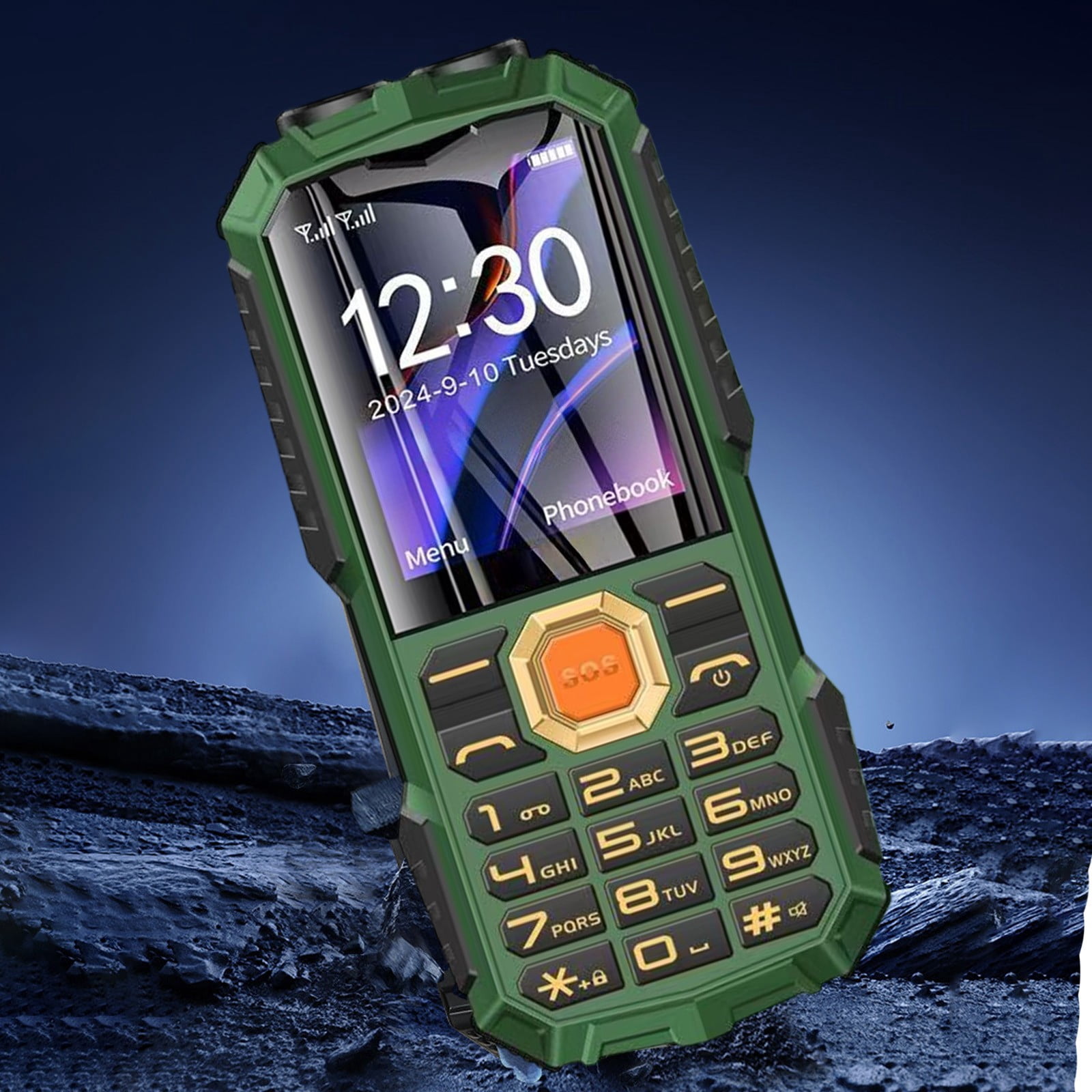 Kchsji Senior Cell Phone Unlocked, Easy to Use Flip Phone with Large Buttons Big Screen, Loud Speaker SOS Flashlight Long Standby, Simple Basic Phone for Seniors Elderly Travel Emergency