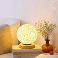 thumbnail image 3 of LED Reading Desk Lamp Rattan Ball Light USB Charging Modern Bedside Night for Bedroom Living Room Lighting Home Decoration, 3 of 5