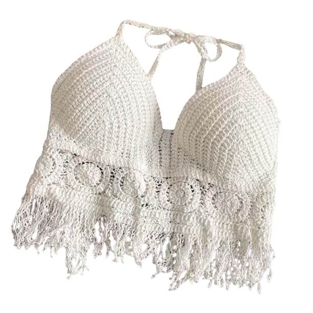 Top corto bohemio de moda, corsé, chaleco, ropa de playa, bralette, camisola, conjunto de sujetador 37cmx26cm