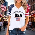 thumbnail image 2 of ibiyuan 250th Anniversary Usa Shirt Womens T Shirts Cotton Crew Neck Fourth Of July Shirts Funny Short Sleeve Independence Day Funny Shirts Womens Tops Casual, 2 of 4
