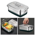 thumbnail image 4 of Bento Box, Stainless Steel Bento , Design with Lockable Clips, Metal Lunch Containers for Adults - 2000ml 2 Tier 3, 4 of 8