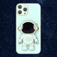 thumbnail image 1 of 3D Plating Astronaut Hidden Stand Case Cover Cute Astronaut Stand Phone Case para IPhone 12Pro TPU Cover, 1 of 3