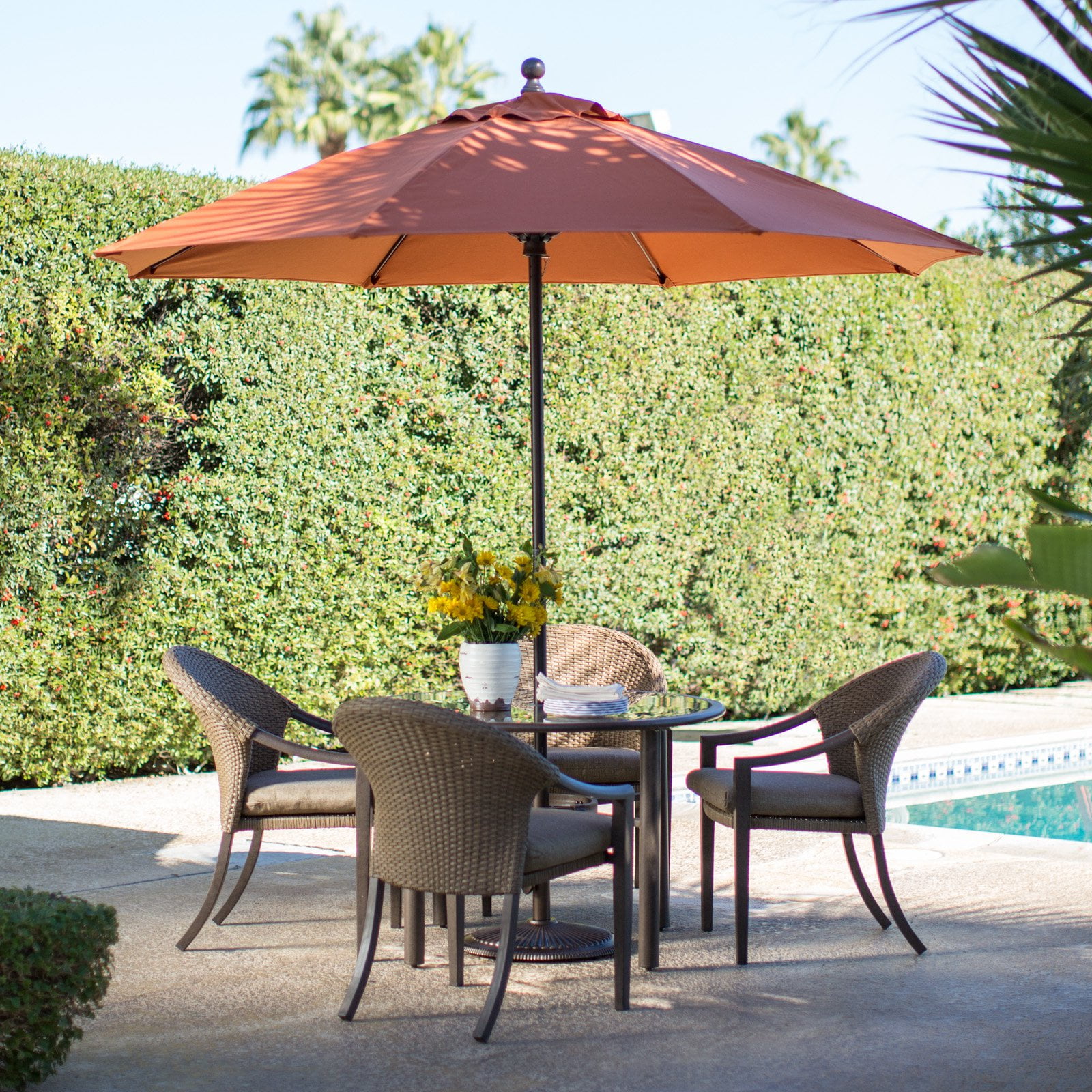 commercial grade wind resistant patio umbrella