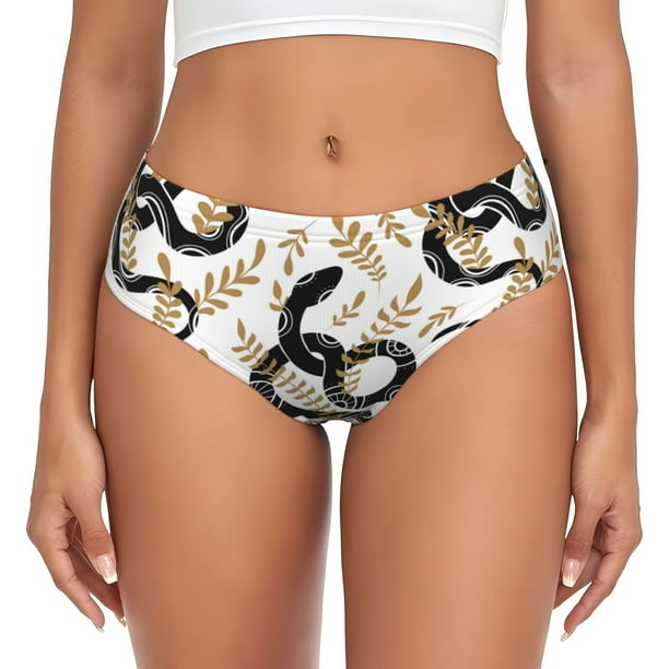 Fotbe Snake Calzones Estampados para Mujer – Ropa Interior de Algodón, Cómoda, Suave y Elástica-Medium